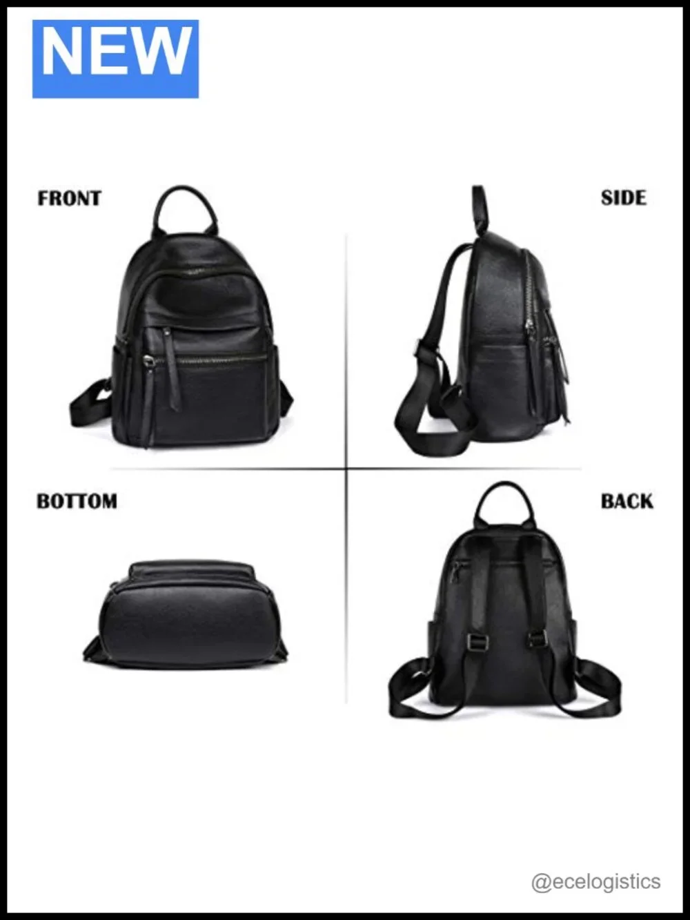 Genuine Leather Backpack Purse for Women Multi-functional Daypack with Laptop